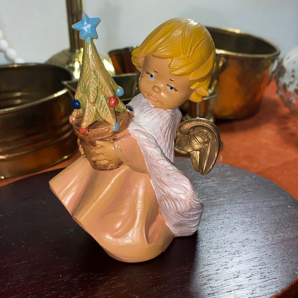Vintage 1988 Fontanini E Simonelle Depose Italy Figurine Angel Christmas Tree